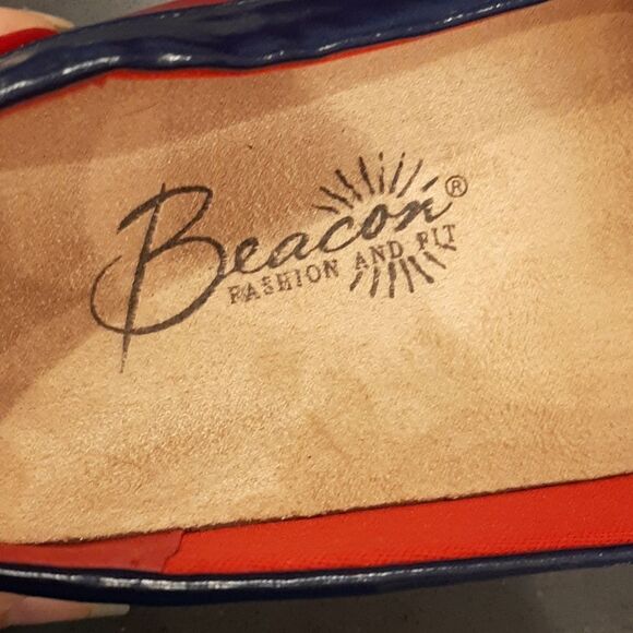 Beacon Red and Blue Rain Slip On Shoes - Picture 7 of 8